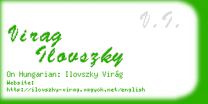 virag ilovszky business card